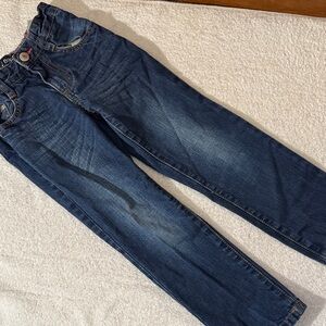 Mini Boden Dark Blue Kids Straight Jeans With Adjustable Waist 5y 19” inseam